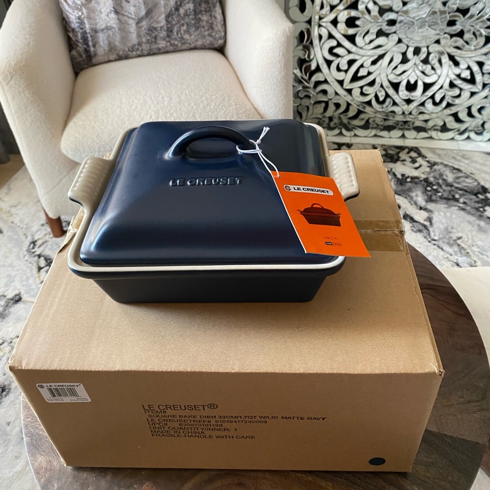 Le Creuset square baking dish in Matte Navy